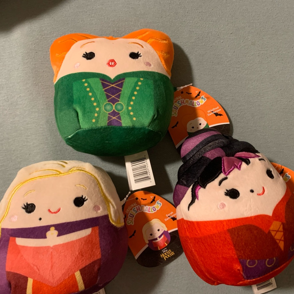 Squishmallow 5" Disney Hocus Pocus Sanderson Sister's Trio Halloween 2022